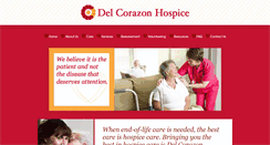 Desktop Screenshot of delcorazonhospice.com