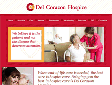 Tablet Screenshot of delcorazonhospice.com